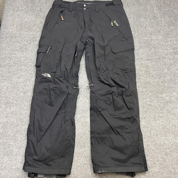 North Face Pants Mens XL Black HyVent Waterproof Snow Ski Outdoor Cargo Winter - Picture 1 of 13